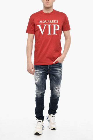 Cotton Crew-Neck T-Shirt with Print