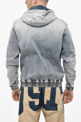 Vintage Effect Denim Jaket with Jewels