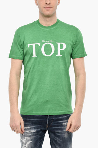 Rundhals-T-Shirt mit Frontprint