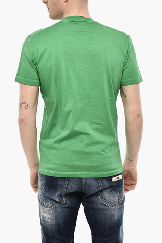 T-shirt Girocollo Con Stampa Frontale