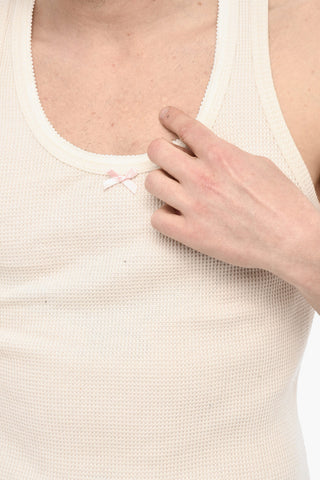 Tank Top Underwear in Cotone con Fiocco