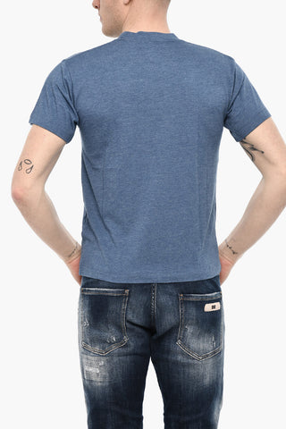 Cotton Blend  Crew-neck T-shirt with Print