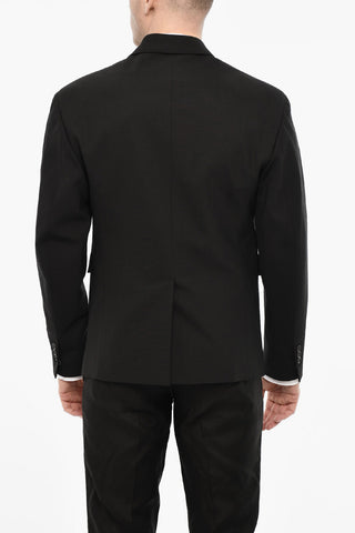Single Breasted Blazer With Peak Lapel And Zip Detail
