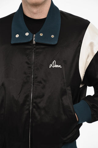 Giubbotto in Satin Con Colletto in Velour
