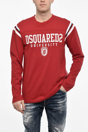 T-Shirt Varsity Fit D2 UNIVERSITY con Dettaglio Tape