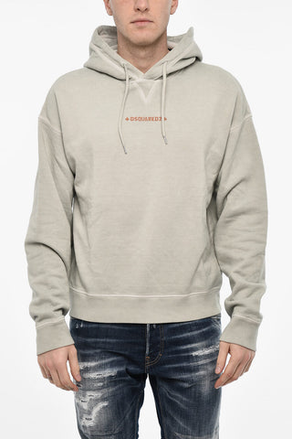 Felpa Hoodie In Cotone Felpato 