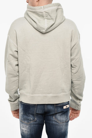 Felpa Hoodie In Cotone Felpato 