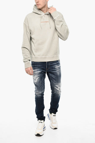 Felpa Hoodie In Cotone Felpato 