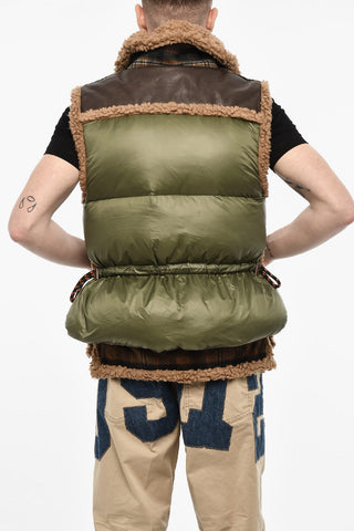 Multi Fabric Padded Vest