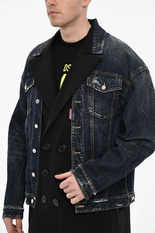 더블 브레스트 코트 이중 레이어