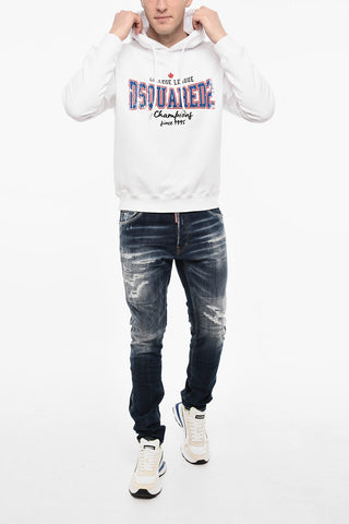 Cotton Hoodie With Maxi Logo