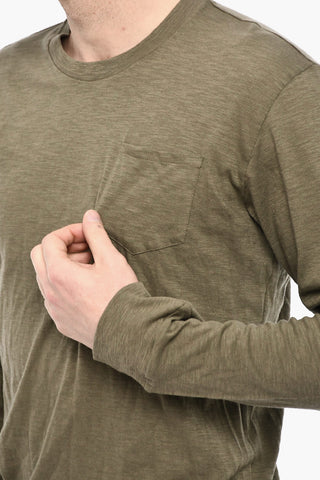 Crew-Neck Lightweight Underwear T-shirt with Breast Pocket