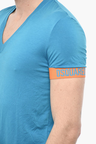 T-shirt scollo a V Underwear in Cotone
