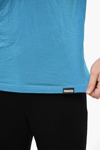 T-shirt scollo a V Underwear in Cotone
