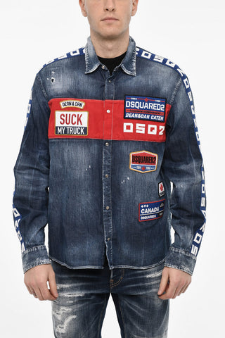 Denim Shirt MY TRUCK with Patches