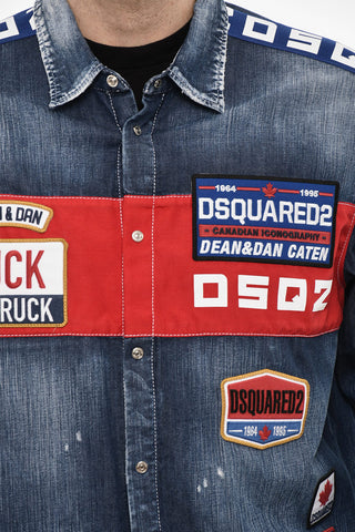 Denim Shirt MY TRUCK with Patches