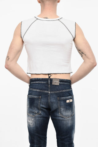 Two-Tone COOL FIT Cropped T-shirt