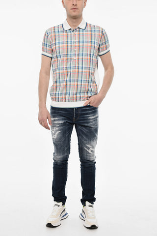 Camicia a Quadri Con Dettagli in Maglia