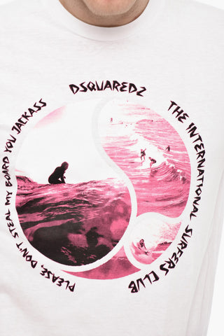 T-shirt Girocollo in Cotone a Maniche Lunghe