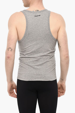 Tank Top Underwear in Cotone a Tinta Unita