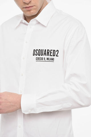 Long Sleeved Shirt With Printed Logo
