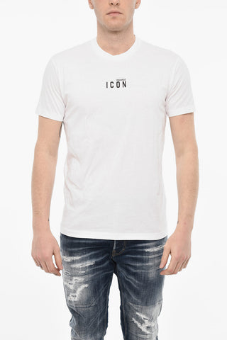 T-shirt Girocollo ICON In Cotone con Stampa