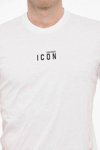 T-shirt Girocollo ICON In Cotone con Stampa