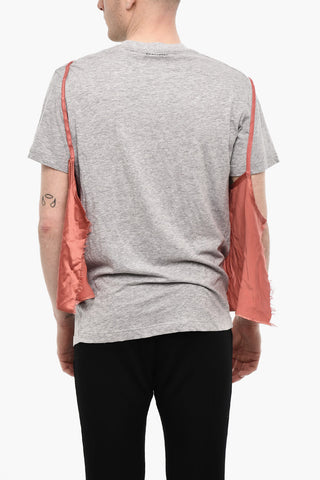 Crew-Neck Underwear T-shirt with Satin Detail
