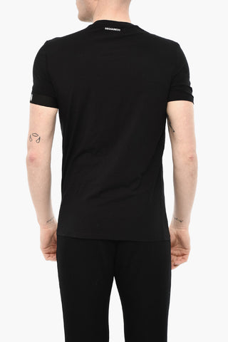 Solid Color Underwear Crew-neck T-shirt with Logo Band