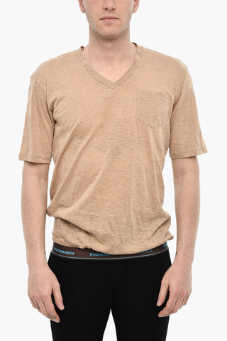 T-shirt Scollo a V Underwear Con Taschino