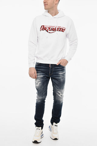 Baumwoll-Hoodie mit Logo-Print