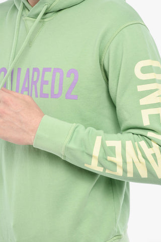 Felpa Hoodie in Cotone con Stampe