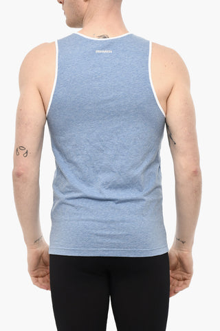 Cotton Underwear Tank Top With Contrasting Trim