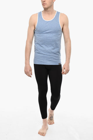 Cotton Underwear Tank Top With Contrasting Trim