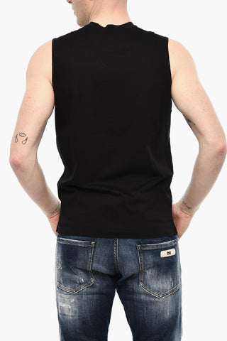 Two-Tone Crew-neck Tank Top