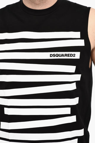 Two-Tone Crew-neck Tank Top