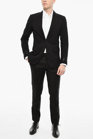 Blazer Monopetto In Lana Con Tasche Ad Aletta
