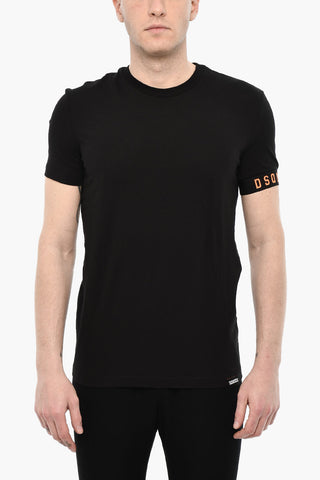 T-shirt Girocollo Underwear In Cotone con Ricamo