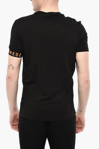 T-shirt Girocollo Underwear In Cotone con Ricamo