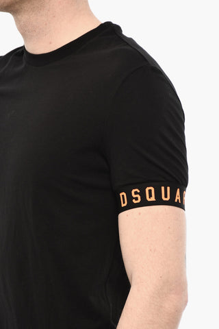 T-shirt Girocollo Underwear In Cotone con Ricamo