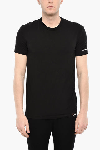 Crew-Neck Underwear T-shirt With Embroidery