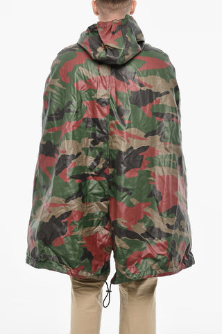 Cape Mit Militärmuster Und Reißverschluss