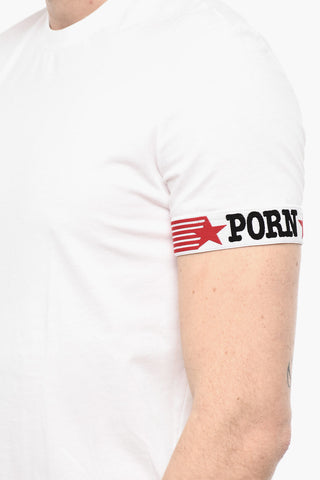 Cotton Underwear Crew-neck T-shirt with Band