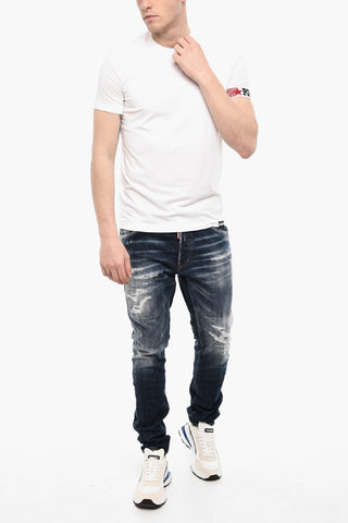 Cotton Underwear Crew-neck T-shirt with Band