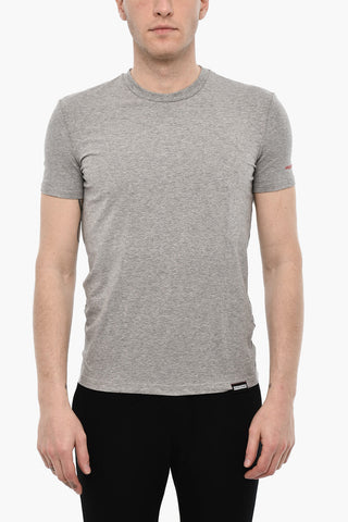Crew-Neck Underwear T-shirt with Side Logo