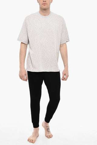 T-shirt Girocollo Underwear con Ricamo