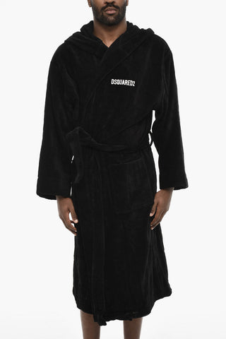 Cotton Printed Bathrobe with Belt