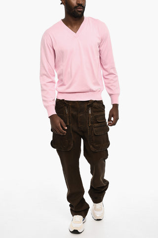 V-neck Lightweight Cotton Sweater