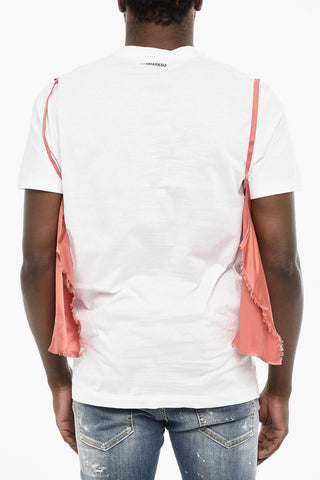 Cotton Underwear Crewneck T-Shirt With Top Detail