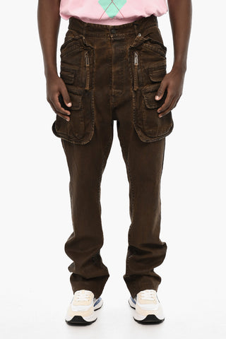Coated Cotton Cargo Pants